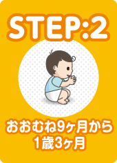 STEP:02 おおむね9ヶ月から1歳3ヶ月